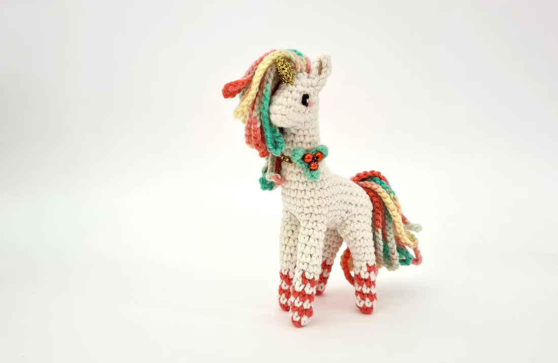 Candycane the Christmas Unicorn | small amigurumi pattern