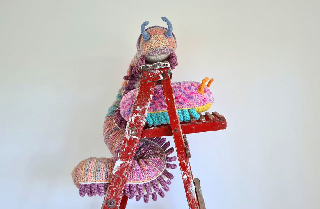Shuttle the Shongololo | no-sew amigurumi pattern
