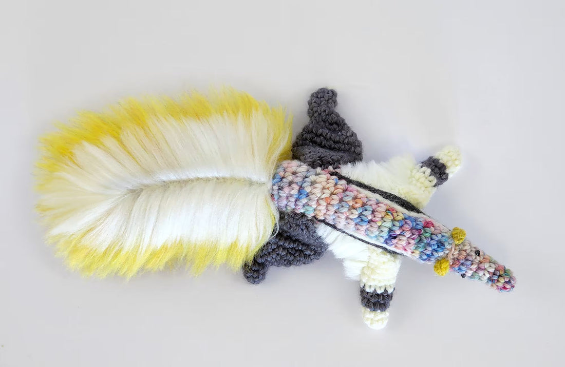 Bonbon the Anteater | small amigurumi pattern with silky fur