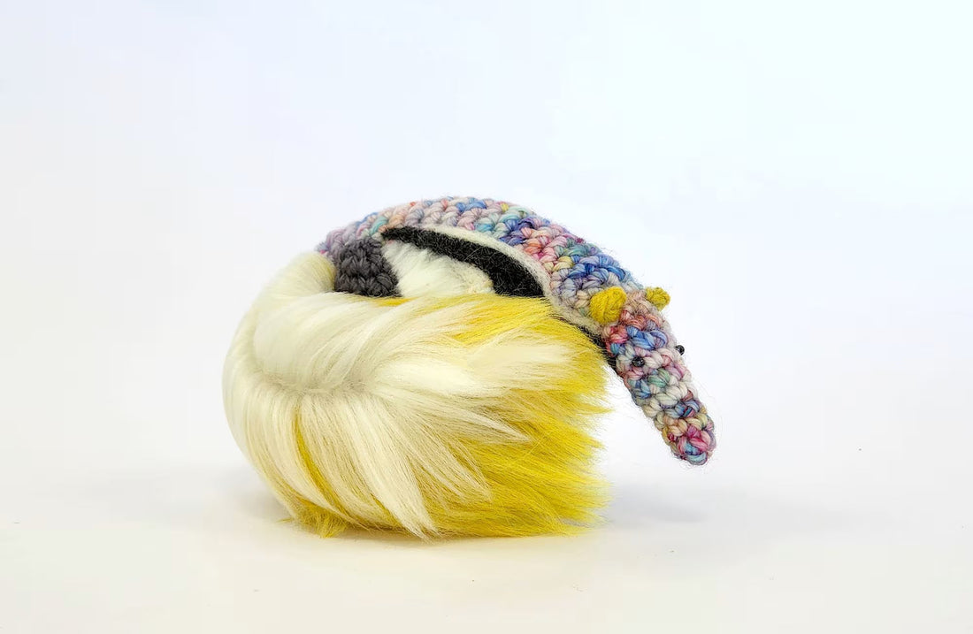 Bonbon the Anteater | small amigurumi pattern with silky fur