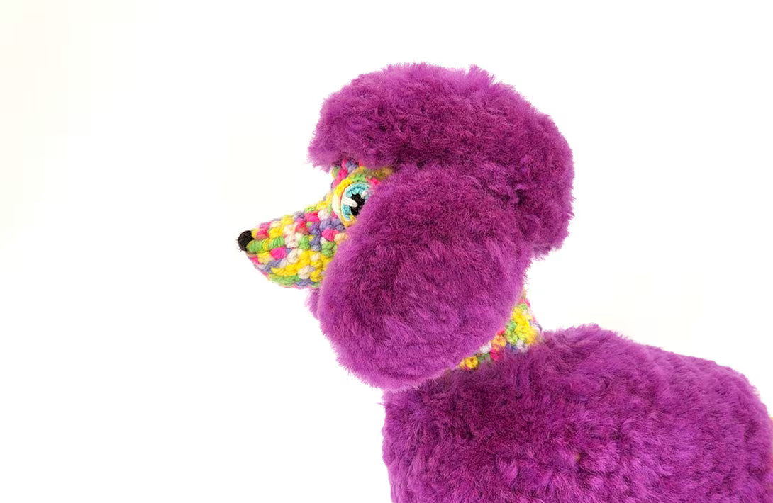 Sequin the Poodle | amigurumi dog pattern with fur