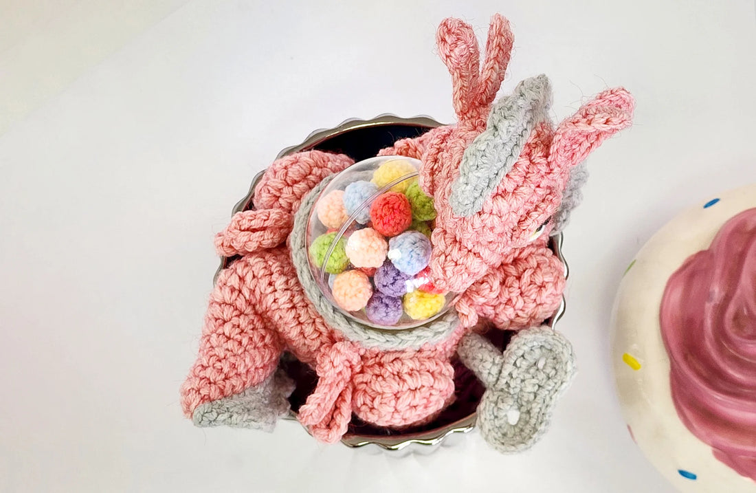 Chewy the Gumball Dragon | amigurumi pattern with fillable bauble