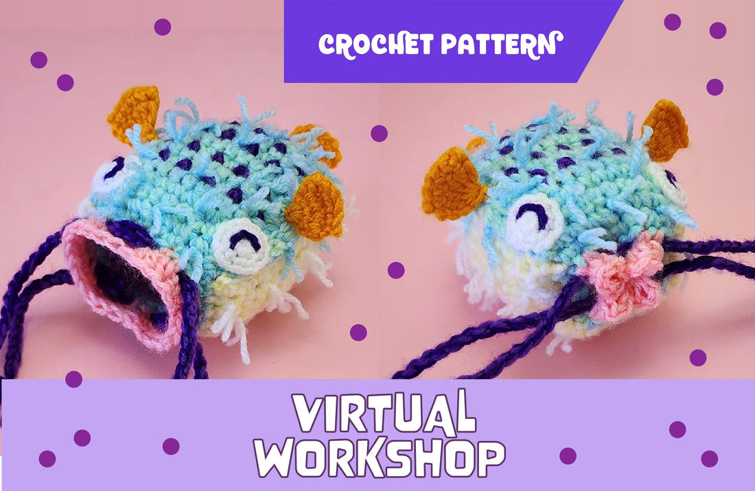 Pufferfish Purse Virtual Workshop : access to PDF pattern & previously live-streamed video