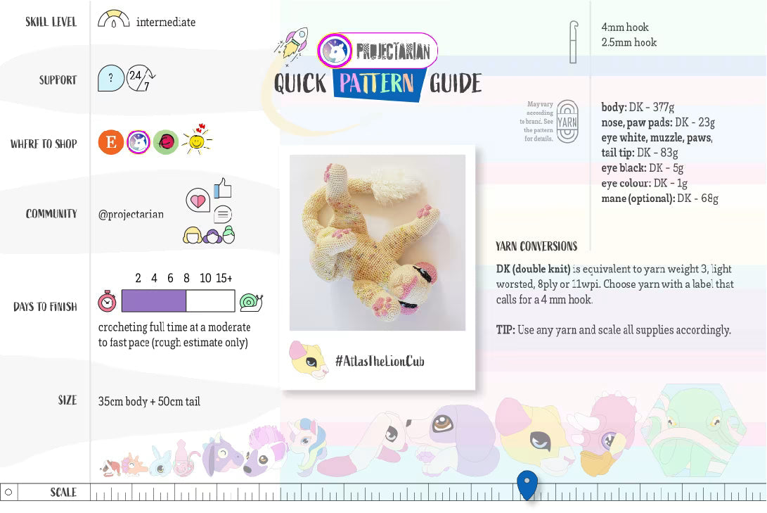 Atlas the Lion Cub| crochet pattern