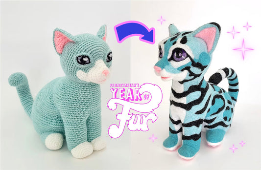AQUILA THE KITTEN | NEEDLE FELTED AMIGURUMI