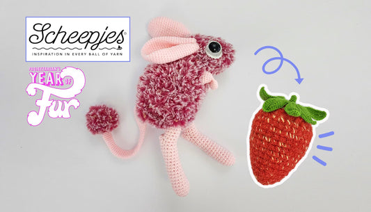 TWINKLE THE STRAWBERRY JERBOA | REVERSIBLE AMIGURUMI