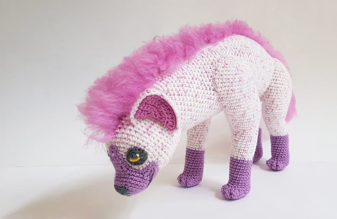 Lyra the Hyena | amigurumi pattern WITH FUR
