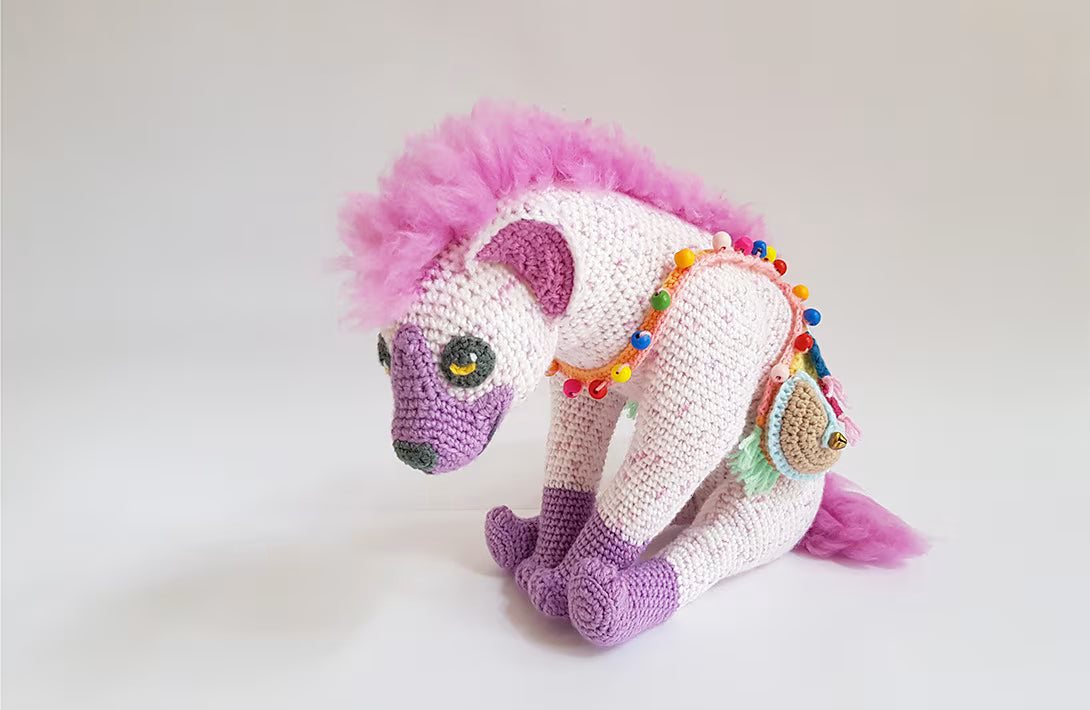 Lyra the Hyena | amigurumi pattern WITH FUR