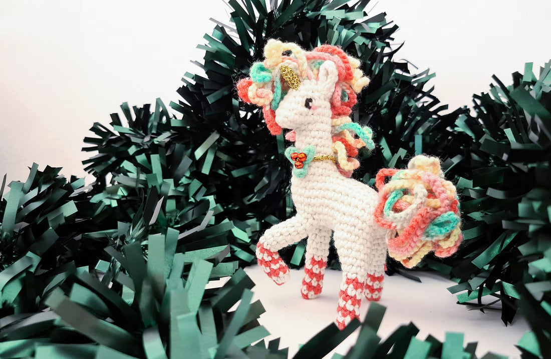 Candycane the Christmas Unicorn | small amigurumi pattern