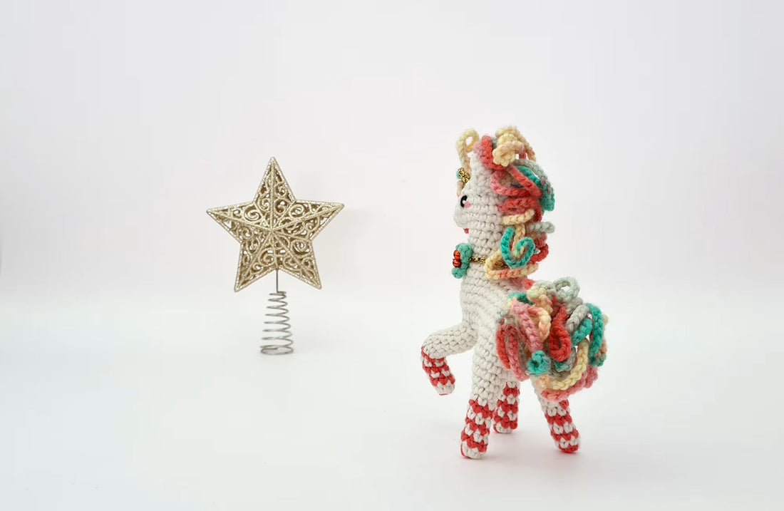 Candycane the Christmas Unicorn | small amigurumi pattern