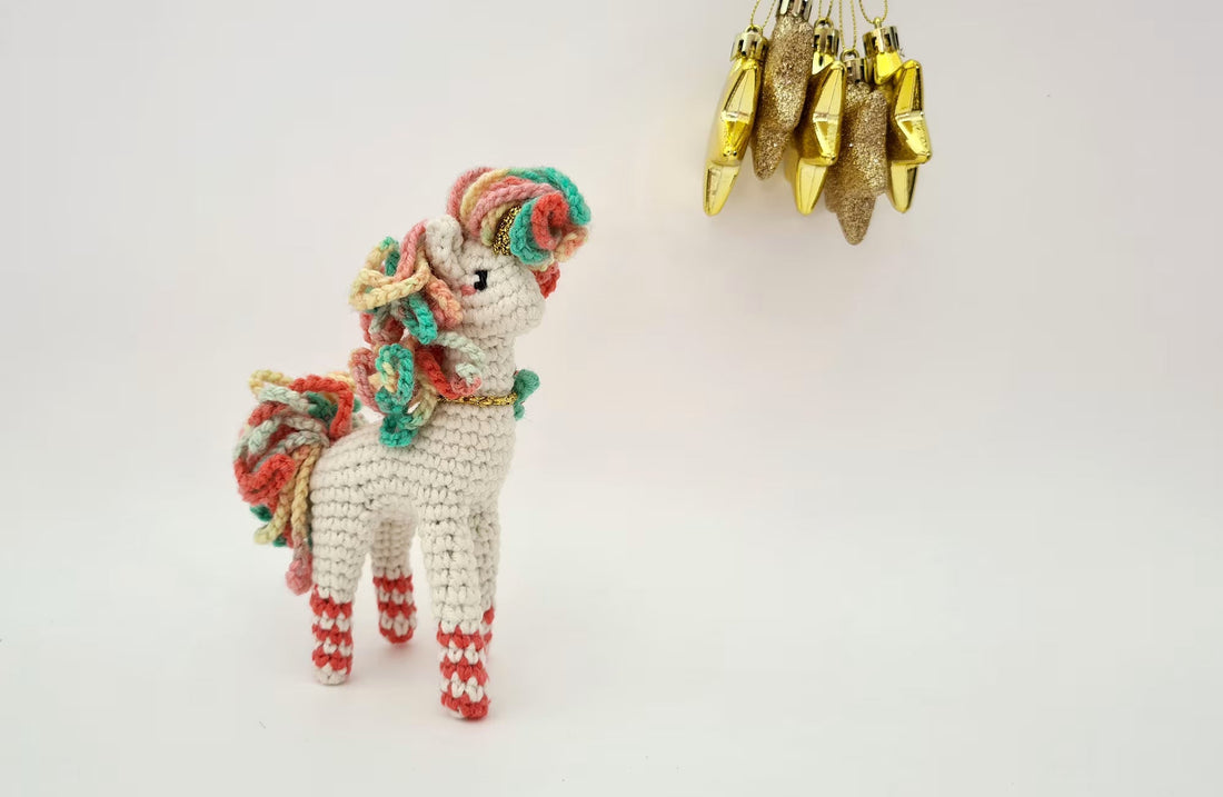 Candycane the Christmas Unicorn | small amigurumi pattern