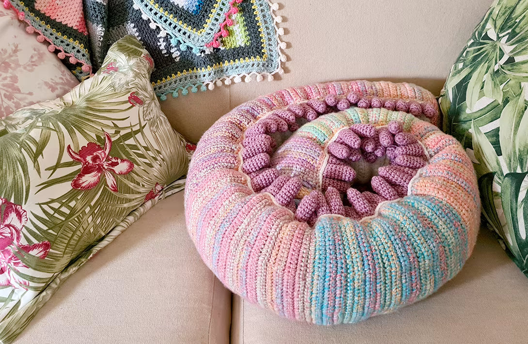 Shuttle the Shongololo | no-sew amigurumi pattern