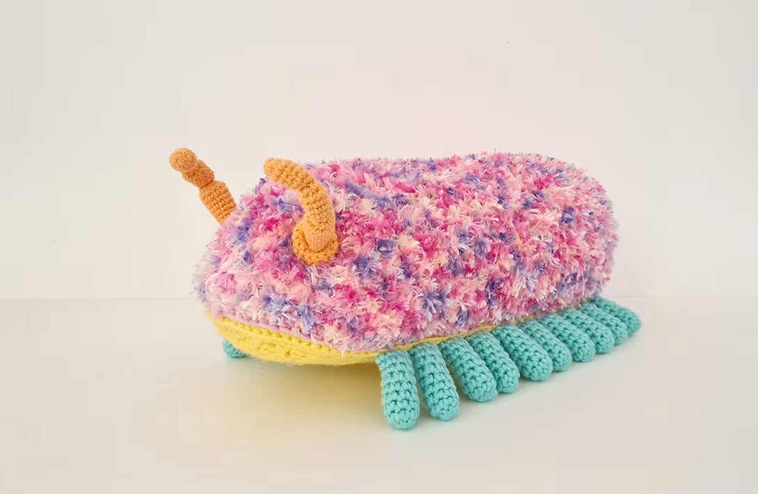 Shuttle the Shongololo | no-sew amigurumi pattern