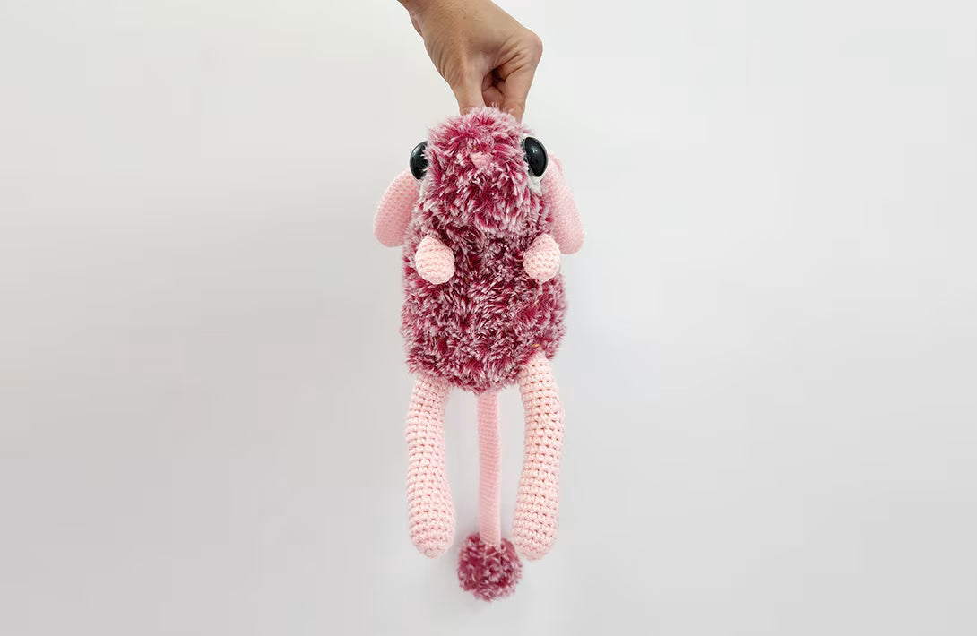 Twinkle the Strawberry Jerboa | reversible amigurumi pattern