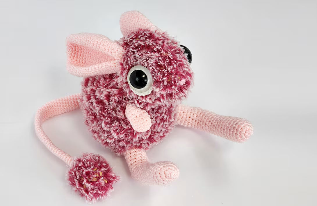 Twinkle the Strawberry Jerboa | reversible amigurumi pattern