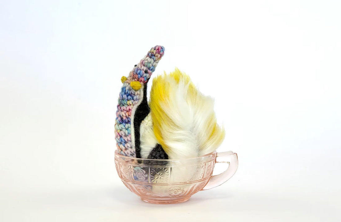 Bonbon the Anteater | small amigurumi pattern with silky fur