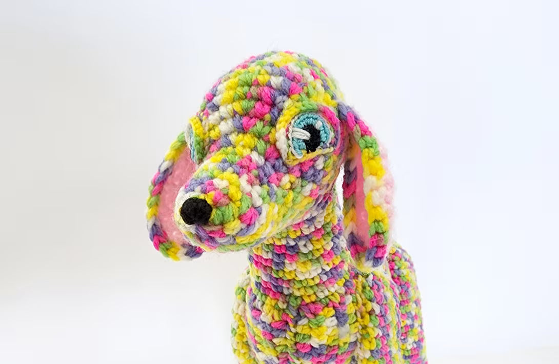 Sequin the Poodle | amigurumi dog pattern with fur