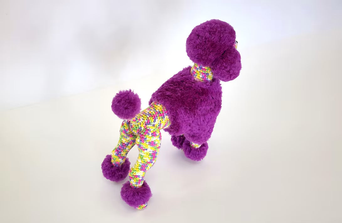 Sequin the Poodle | amigurumi dog pattern with fur