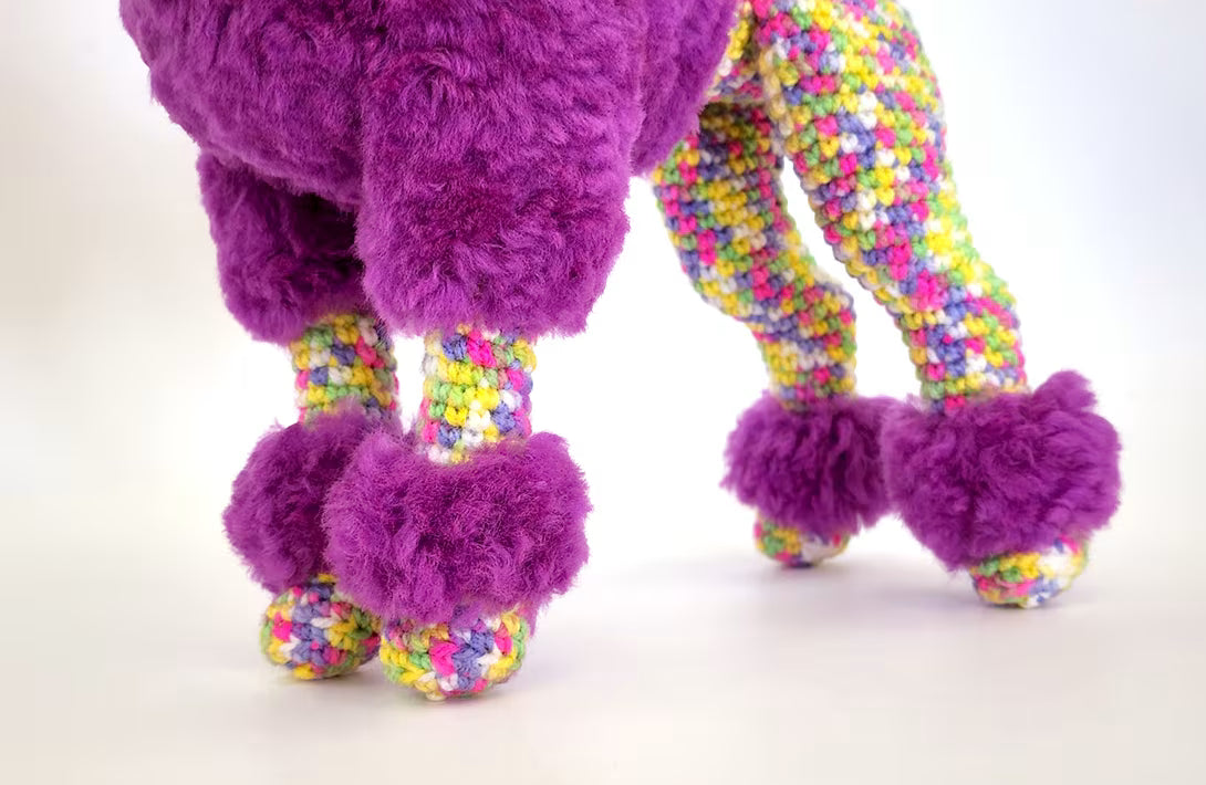 Sequin the Poodle | amigurumi dog pattern with fur