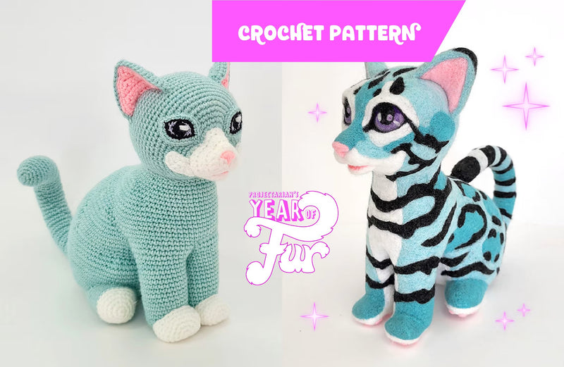 Aquila the Kitten | life-sized amigurumi pattern with felting