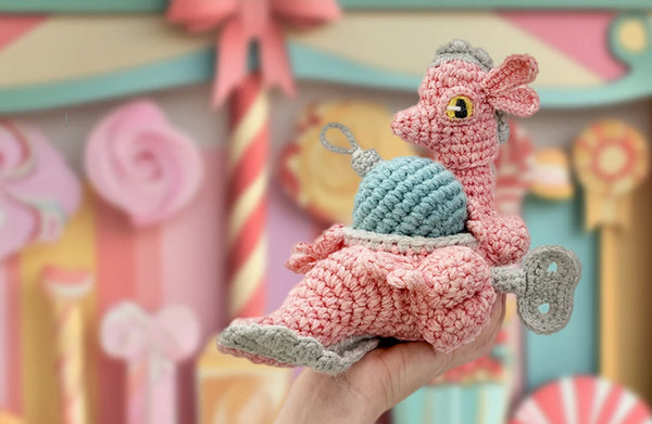 Chewy the Gumball Dragon | amigurumi pattern with fillable bauble