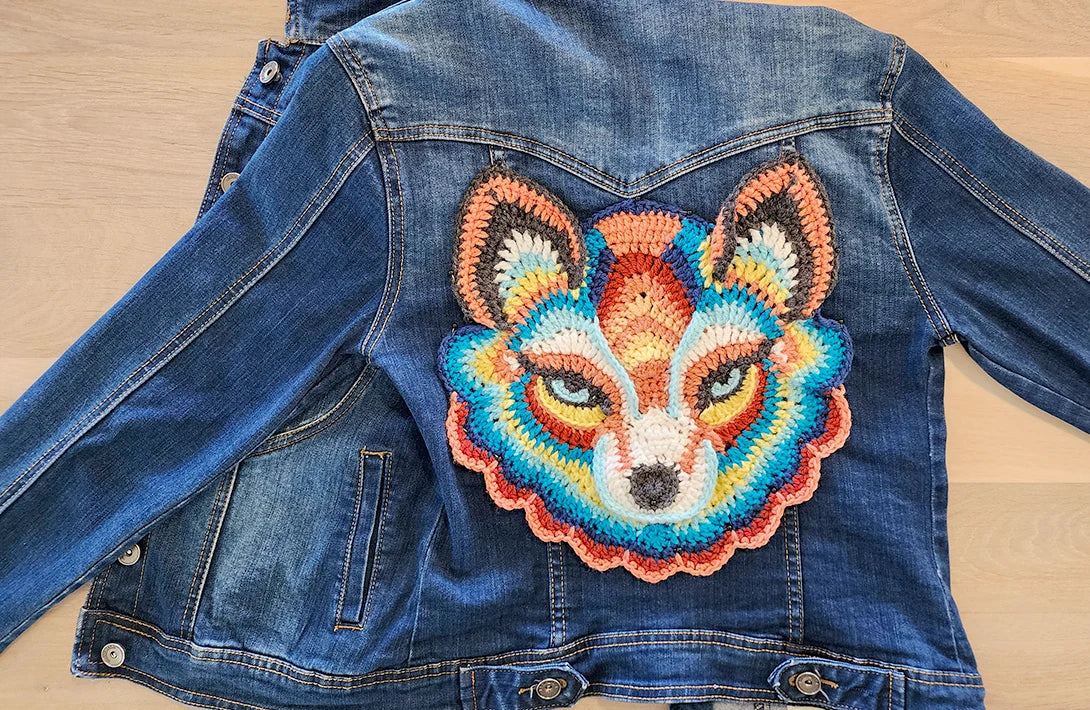 Dreamweaver Fox | crochet applique pattern