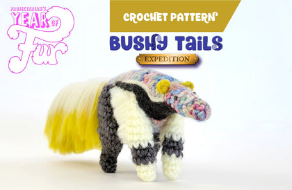 Bonbon the Anteater | small amigurumi pattern with silky fur