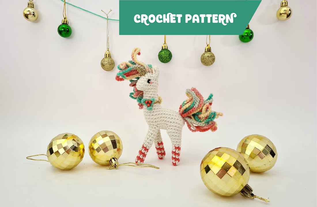 Candycane the Christmas Unicorn | small amigurumi pattern