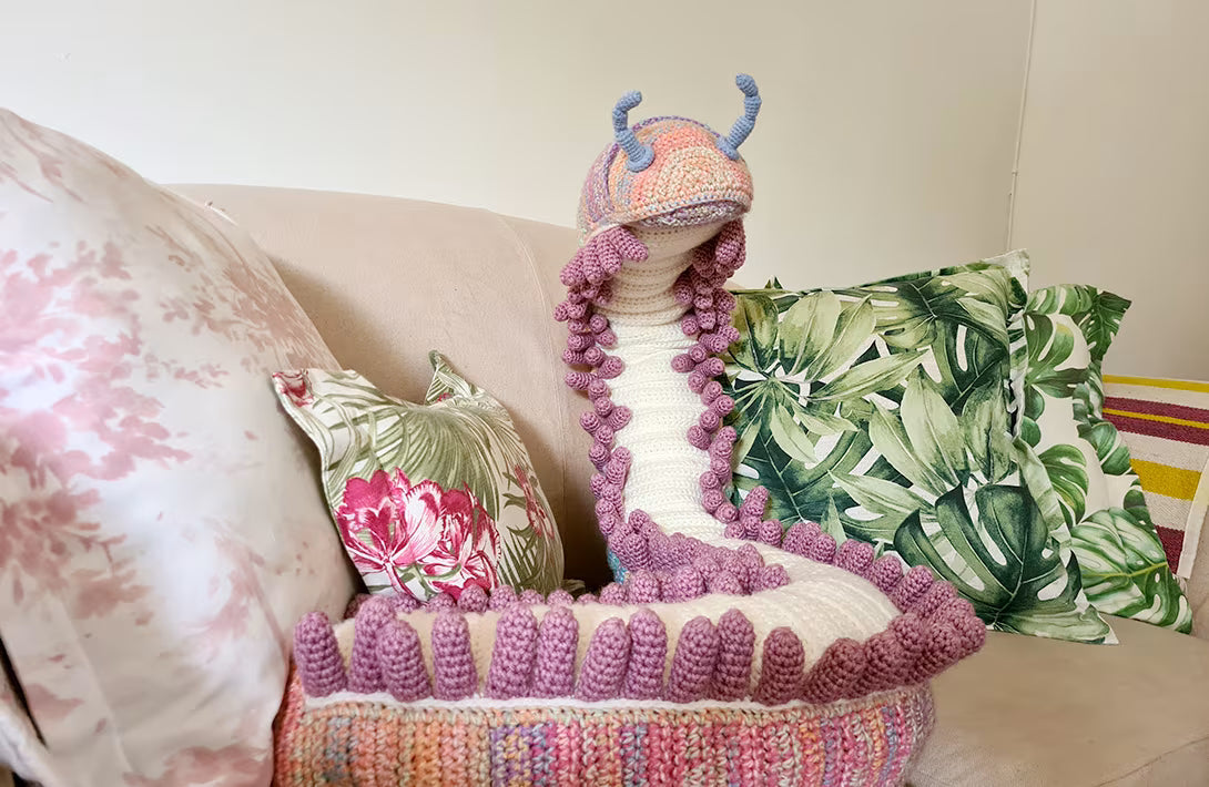 Shuttle the Shongololo | no-sew amigurumi pattern