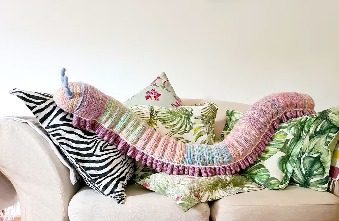 Shuttle the Shongololo | no-sew amigurumi pattern