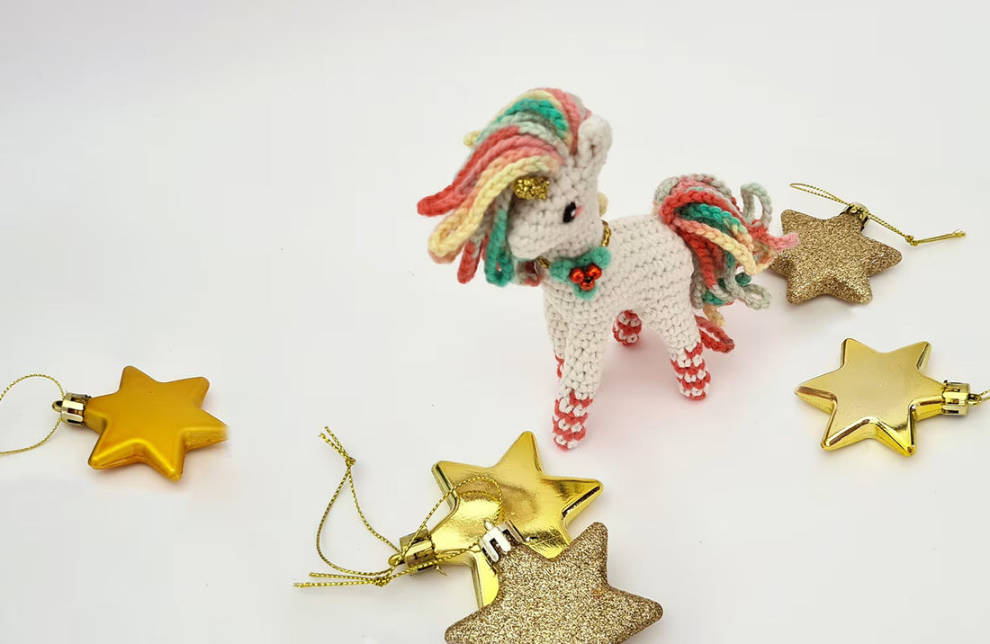 Candycane the Christmas Unicorn | small amigurumi pattern