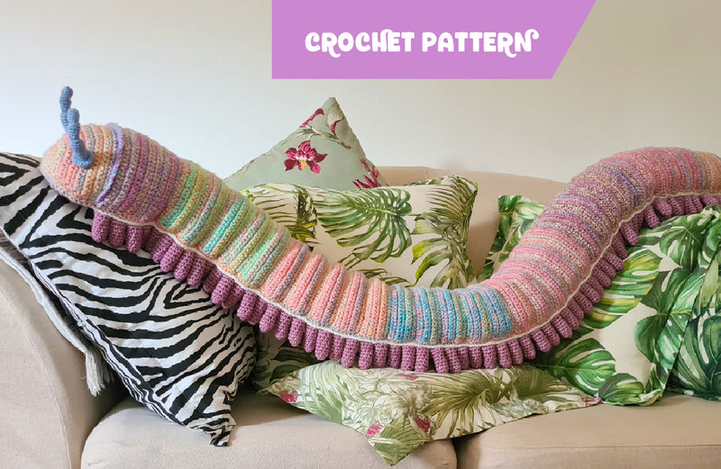 Shuttle the Shongololo | low-sew amigurumi pattern