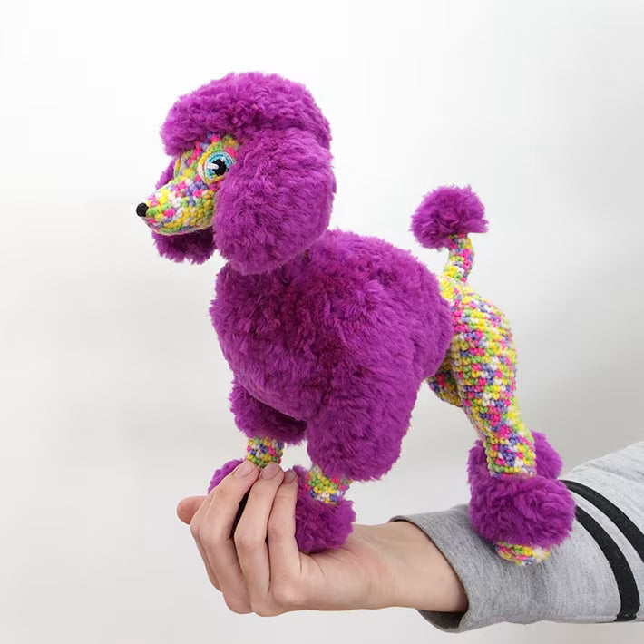 Sequin the Poodle | amigurumi dog pattern with fur